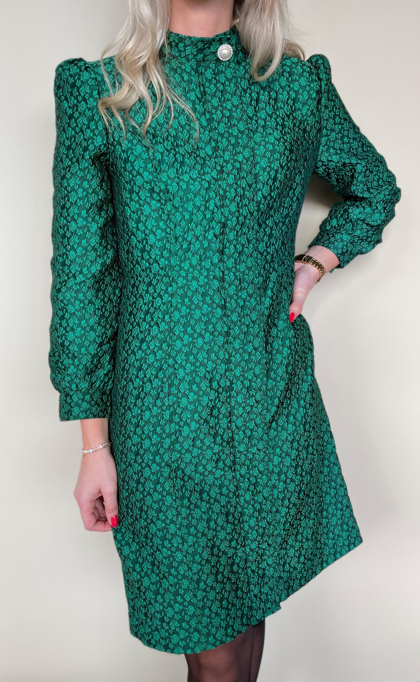 Say INA Copenhagen Kjole - Ines - Green Flower