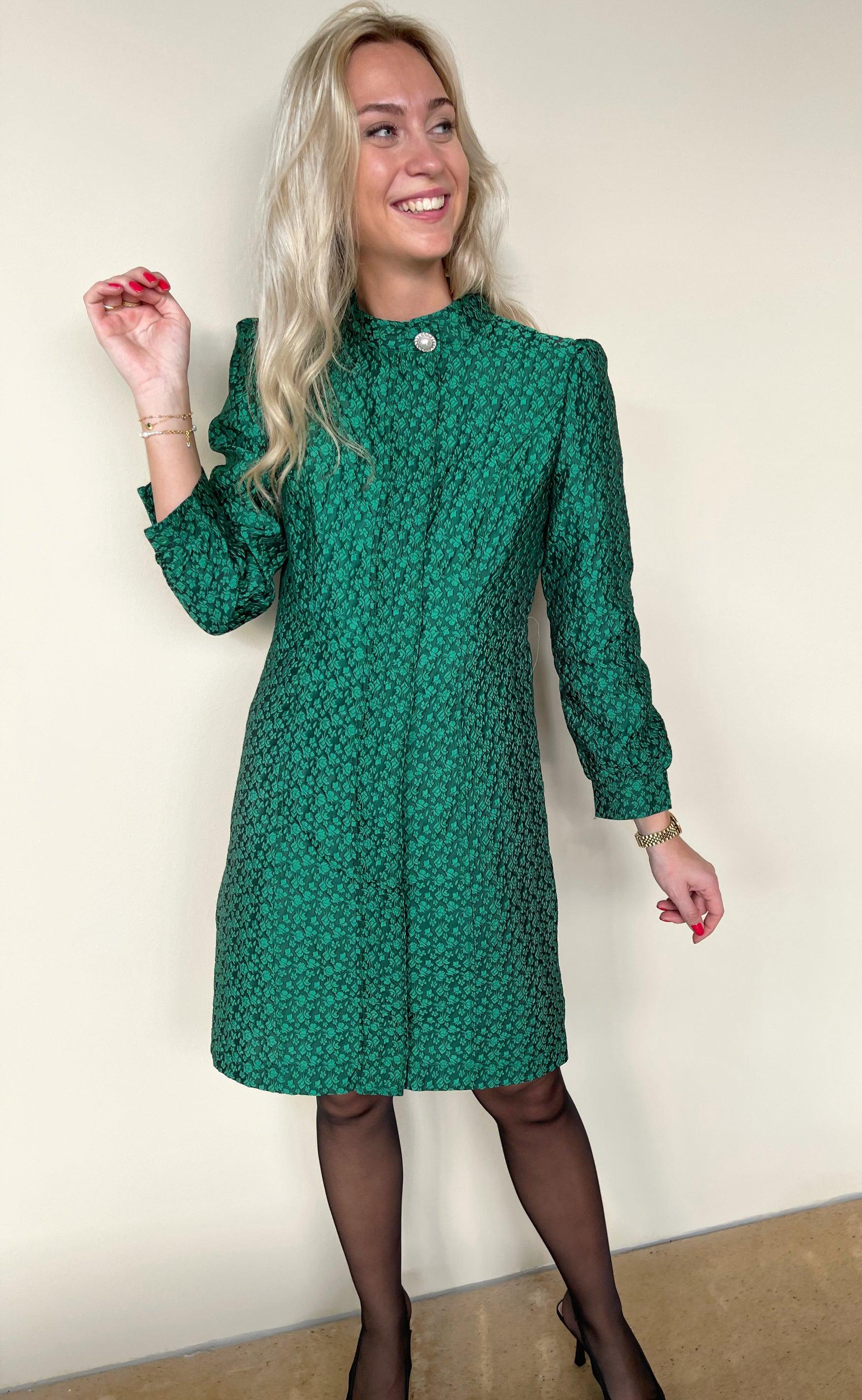 Say INA Copenhagen Kjole - Ines - Green Flower