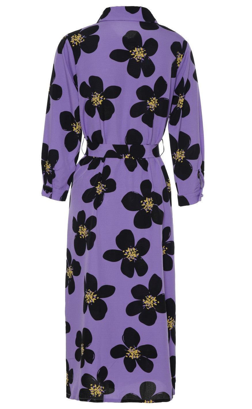 Say INA Copenhagen Kjole - Isabella - Purple/Black Flower