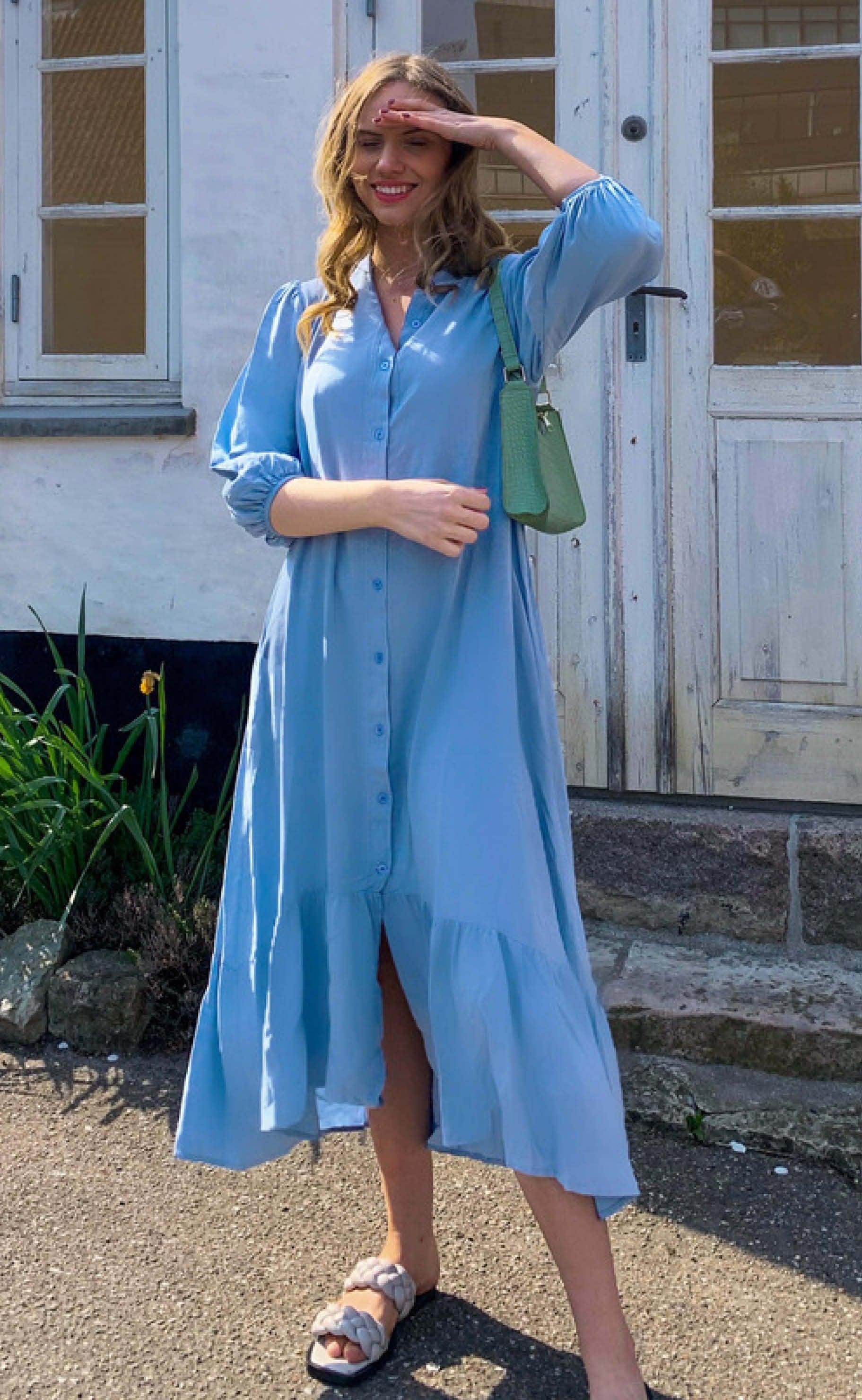 Say INA Copenhagen Kjole - Jenny - Dusty Blue