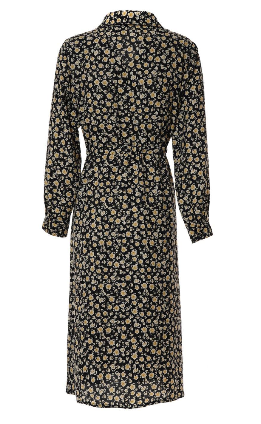 Say INA Copenhagen Kjole - Louisa - Black/Yellow Flower