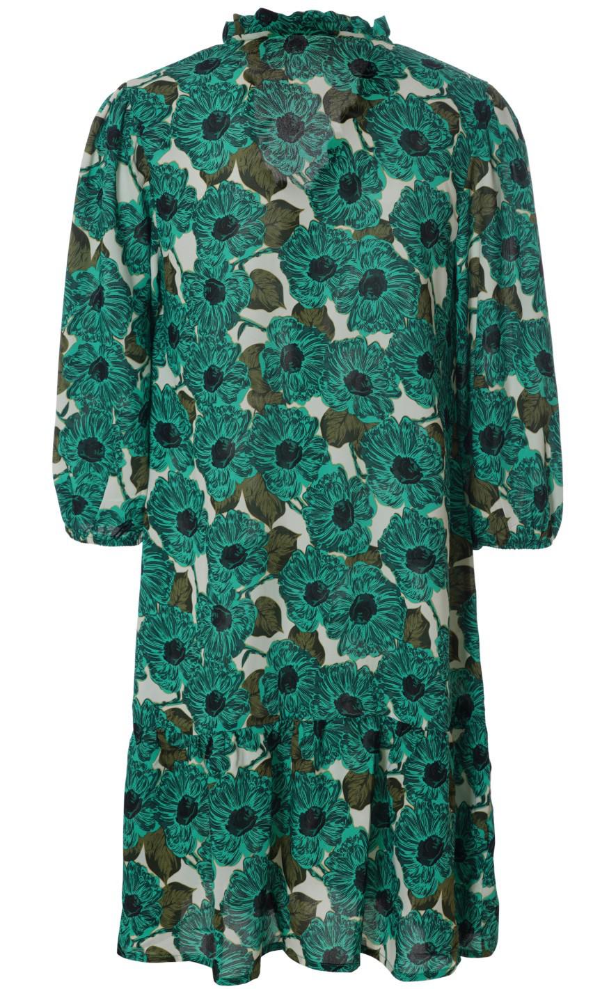 Say INA Copenhagen Kjole - Mali - Green Flower