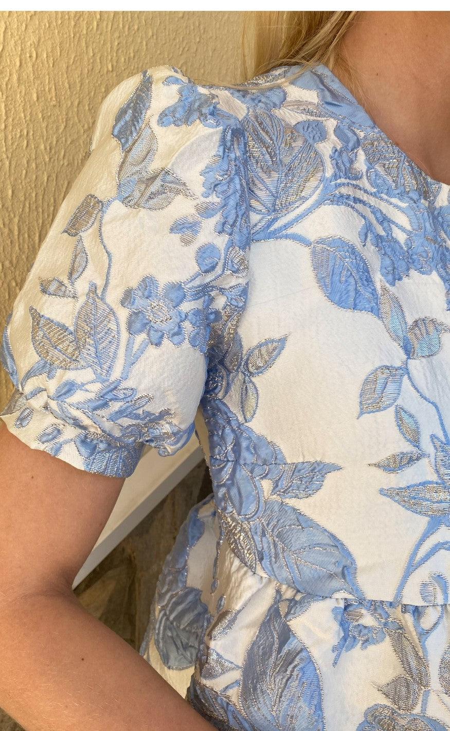 Say INA Copenhagen Kjole - Melanie - Blue w. Lurex