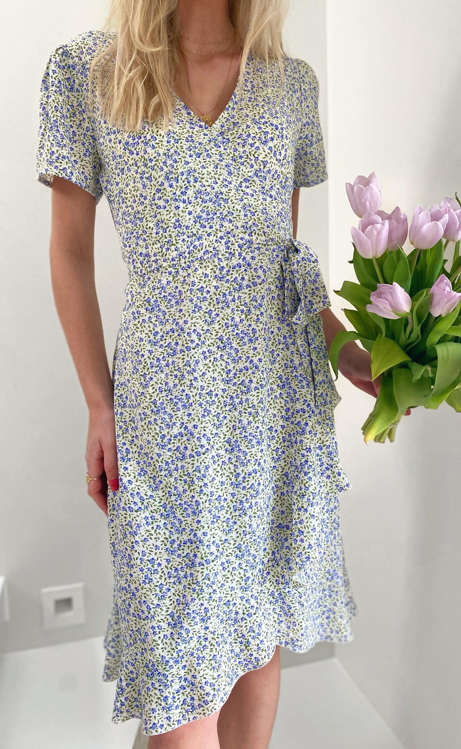 Say INA Copenhagen Kjole - Nora - Blue Flower