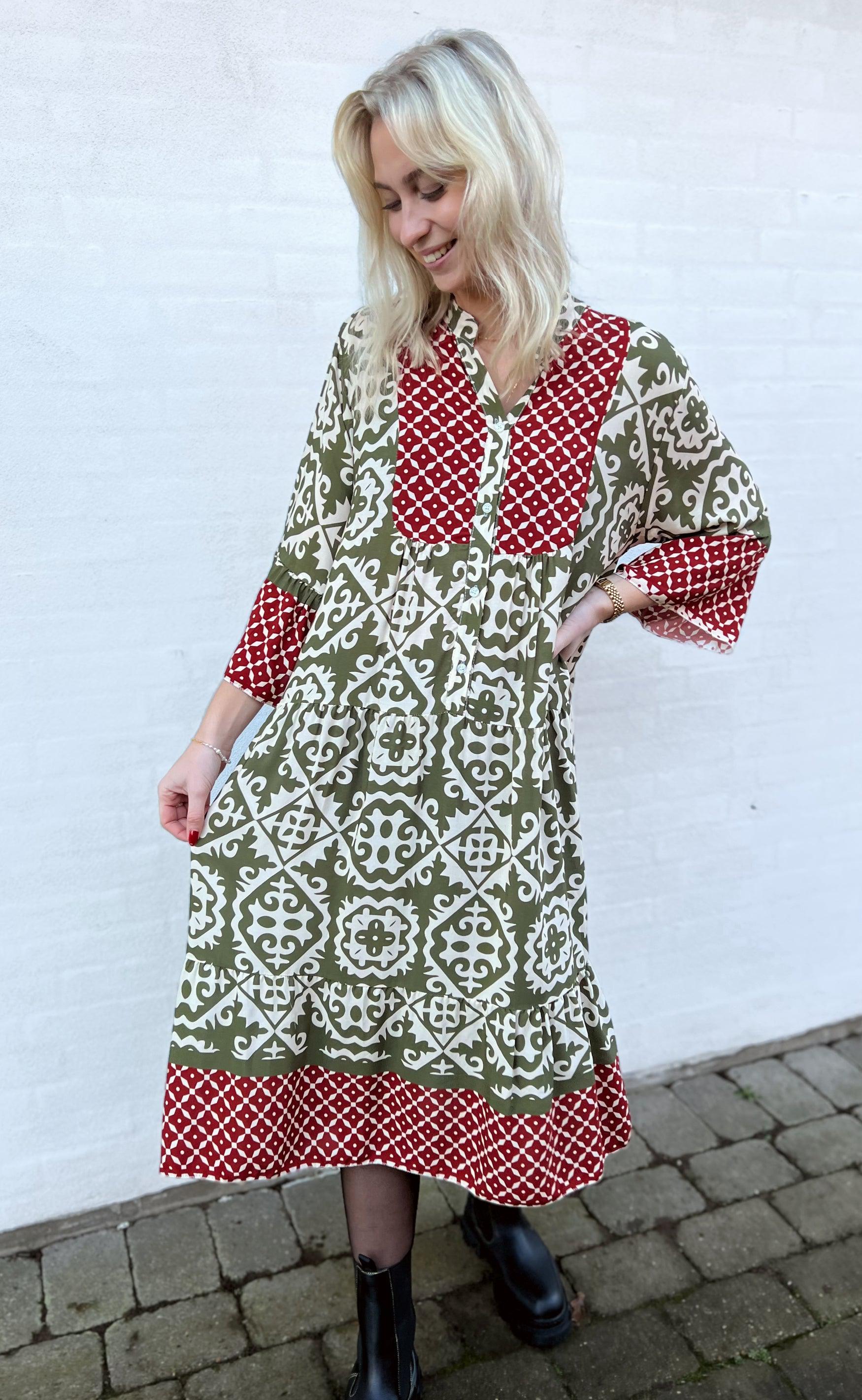 Say INA Copenhagen Kjole - Pauline - Green Boheme
