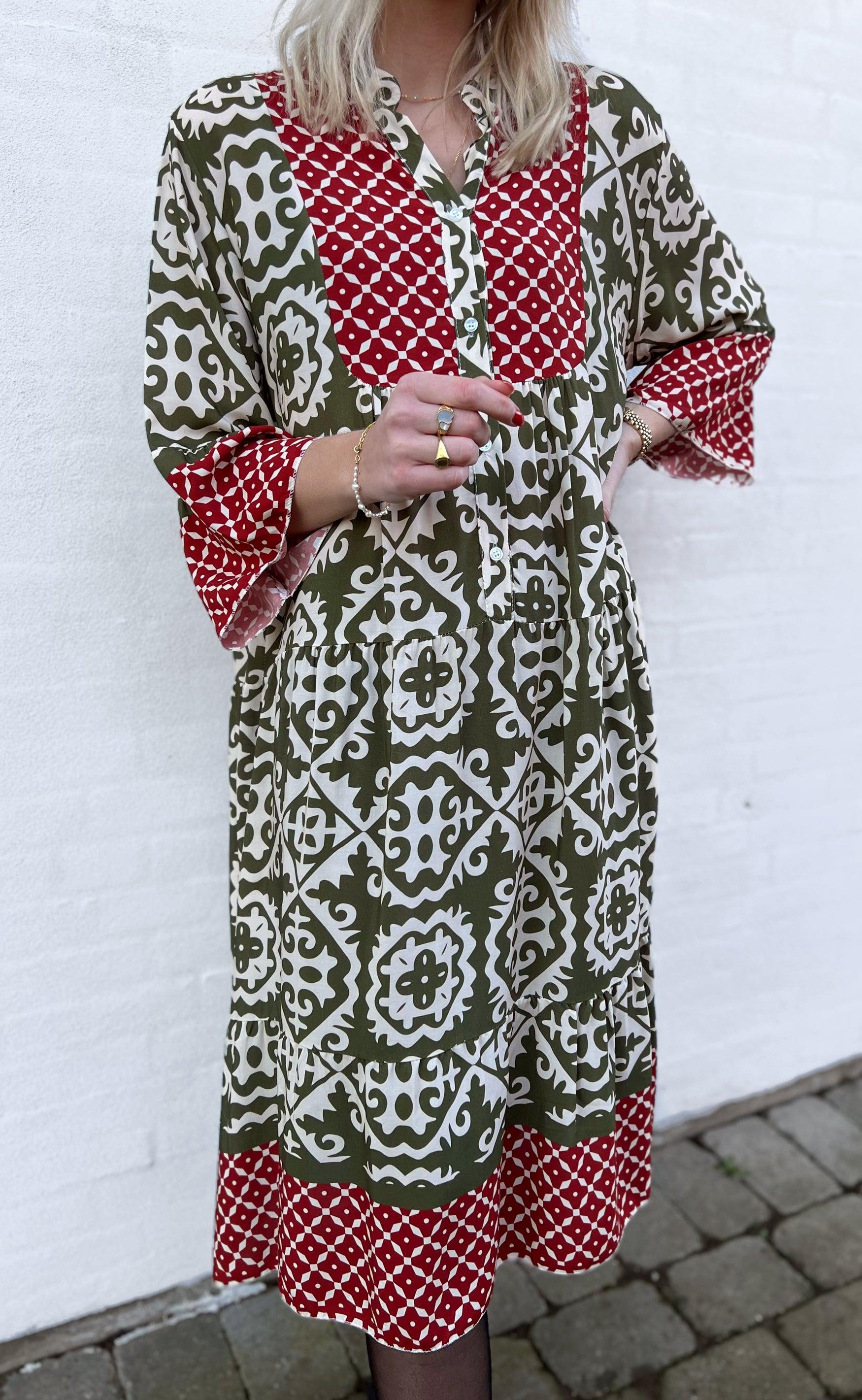 Say INA Copenhagen Kjole - Pauline - Green Boheme