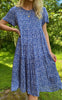 Say INA Copenhagen Kjole - Selma - Blue Flower