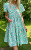 Say INA Copenhagen Kjole - Selma - Green Flower