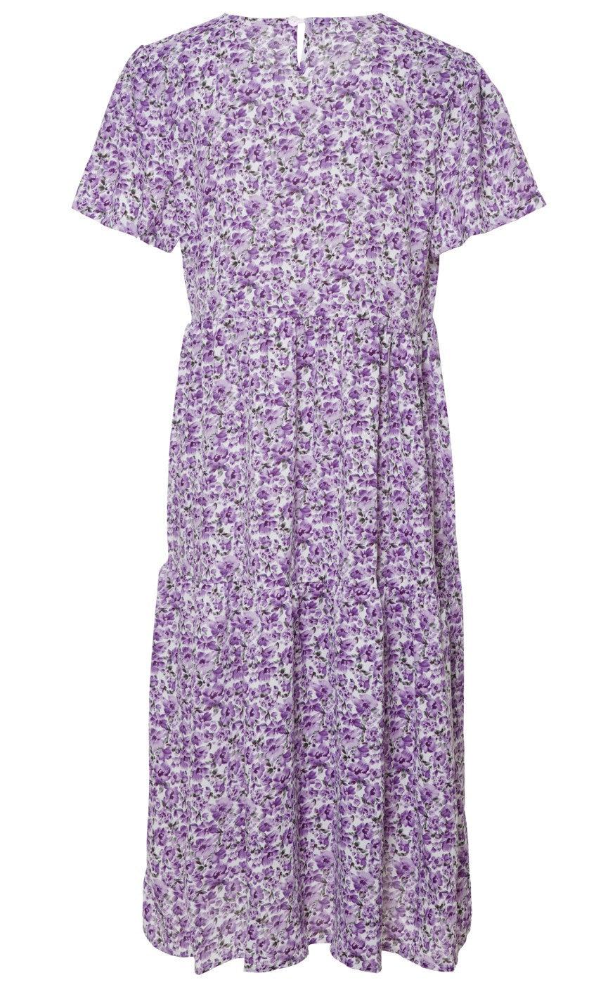 Say INA Copenhagen Kjole - Selma - Purple Flower