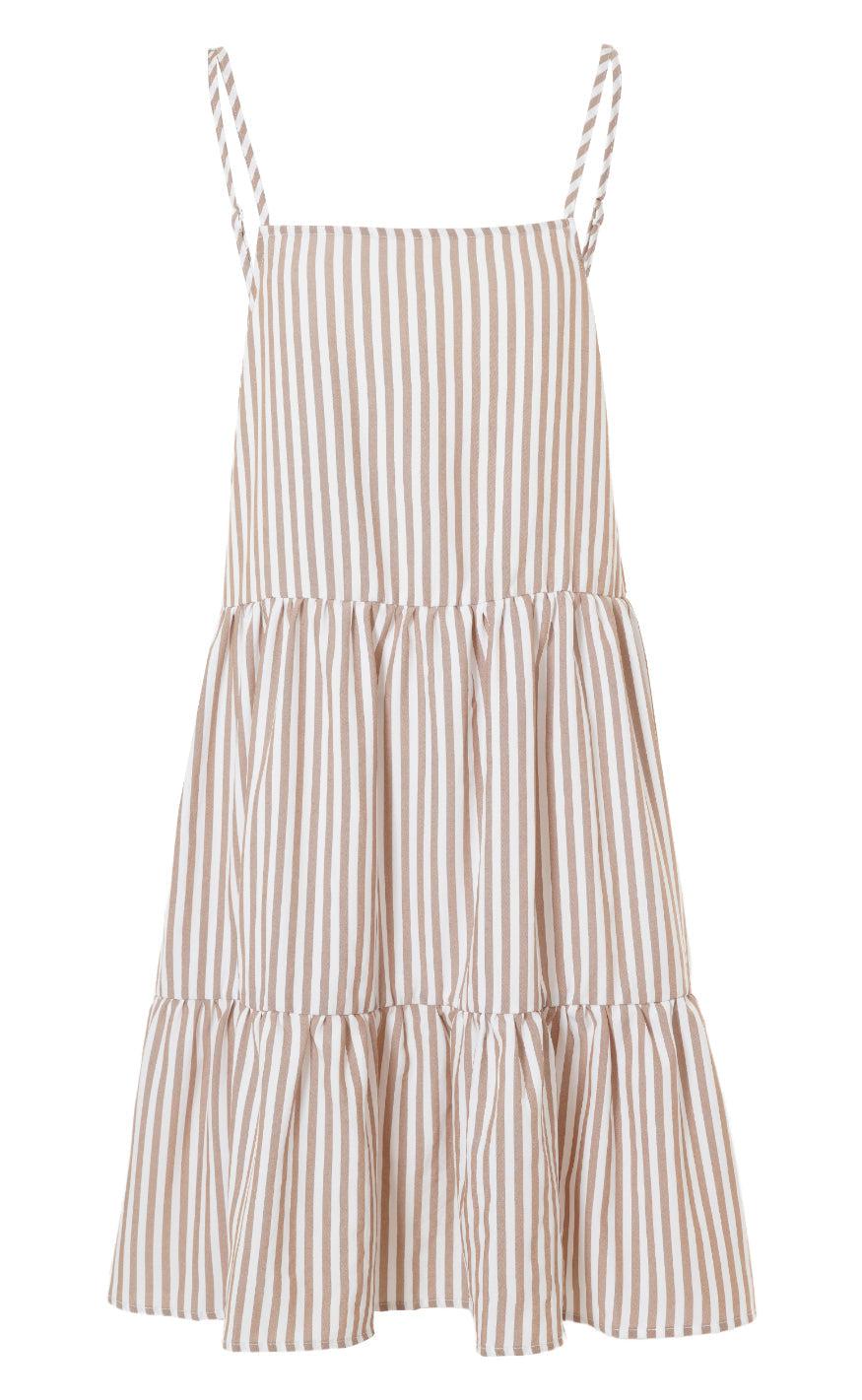 Say INA Copenhagen Kjole - Sisi - Brown White Stripe
