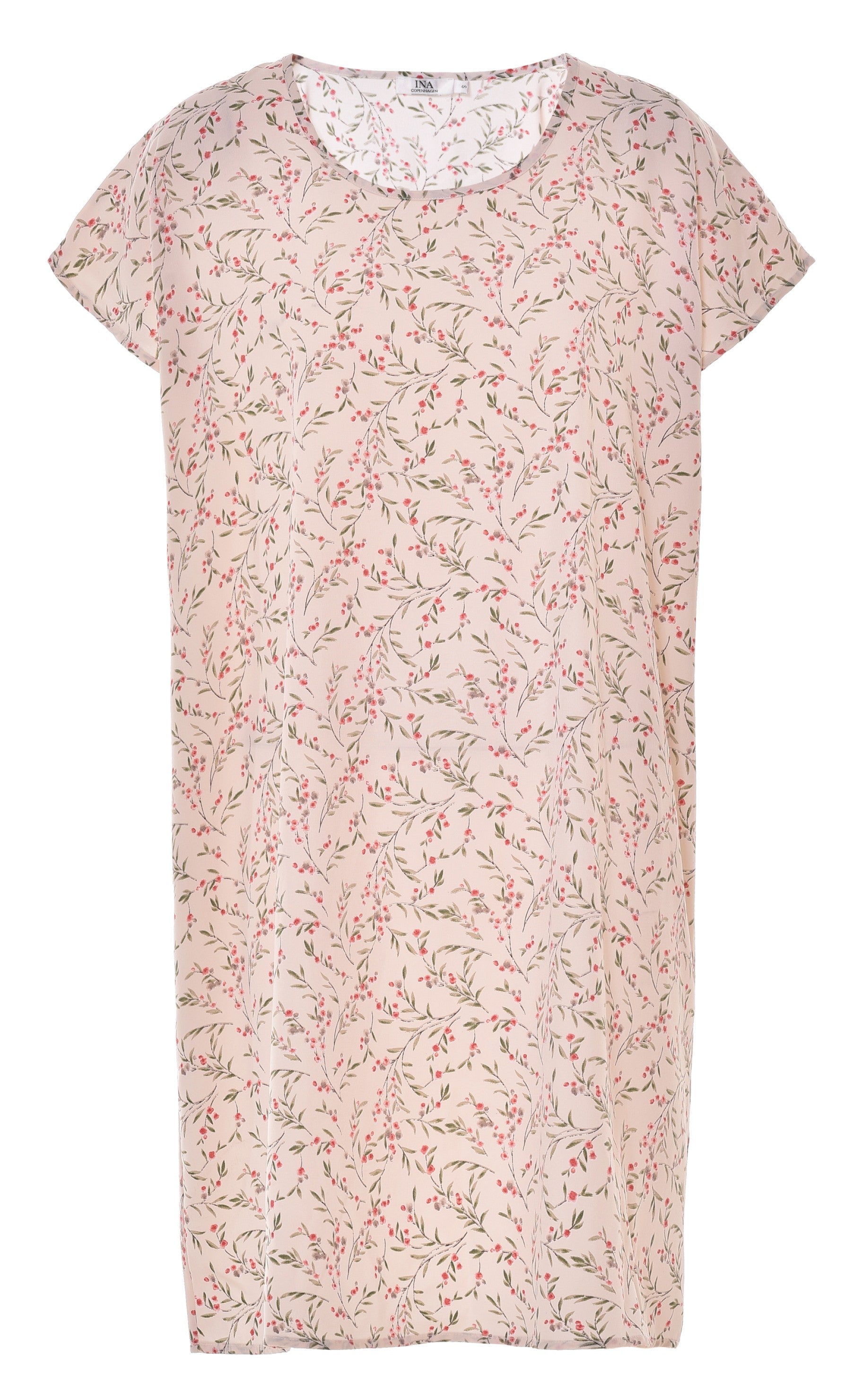 Say INA Copenhagen Kjole - Tina - White / Rose Flower