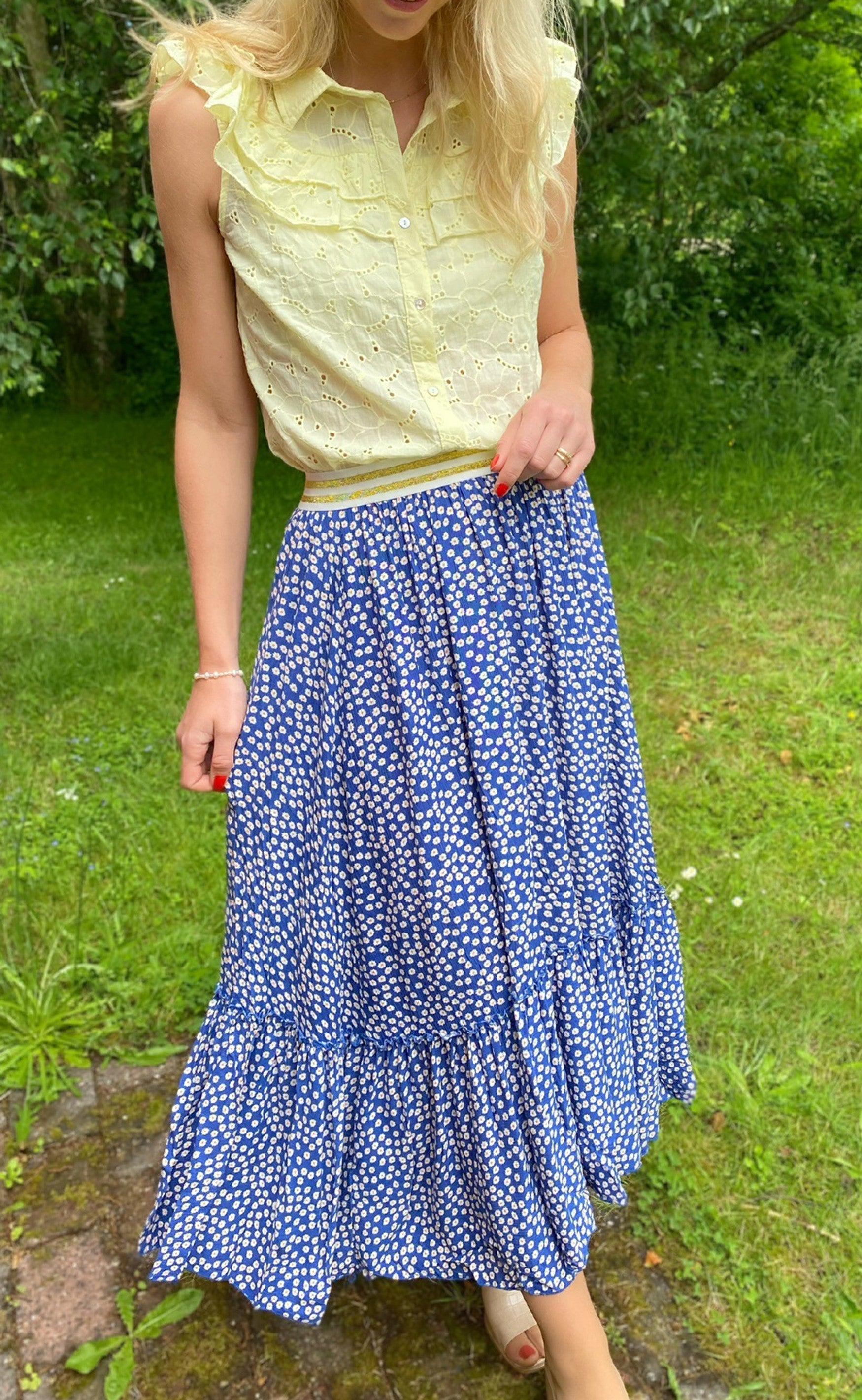 Say INA Copenhagen Nederdel - Hanna - Blue Flower