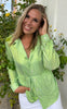 Say INA Copenhagen Skjorte - Malou - Metallic Green