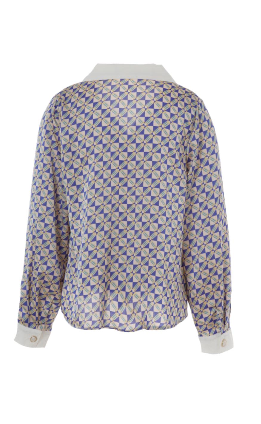 Say INA Copenhagen Skjorte - Nora - Graphic Blue
