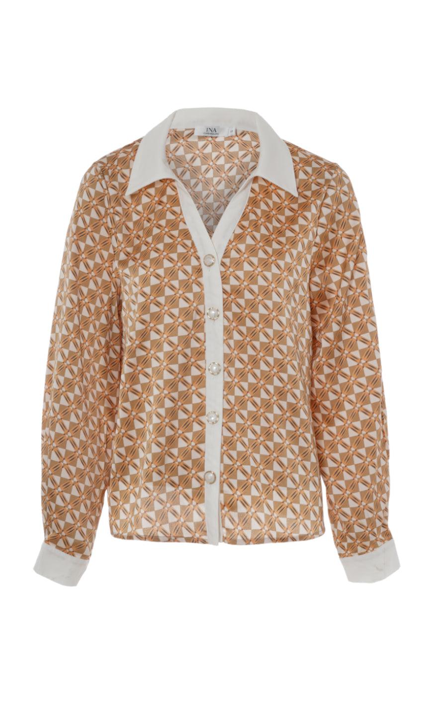 Say INA Copenhagen Skjorte - Nora - Graphic Brown