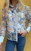 Say INA Copenhagen Skjorte - Pama - Blue Sequin Flower