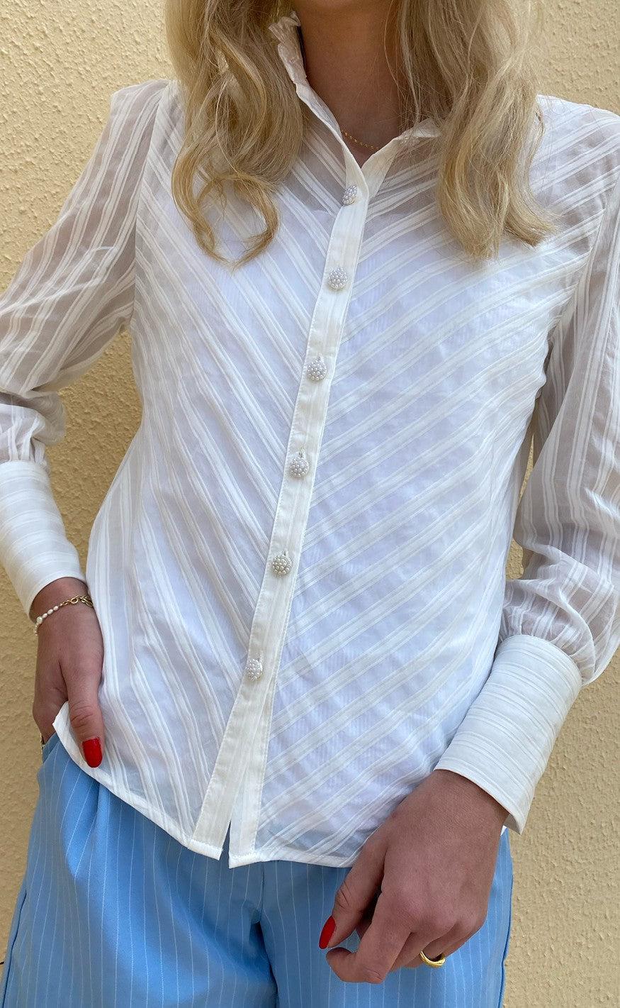 Say INA Copenhagen Skjorte - Sophia - White Striped