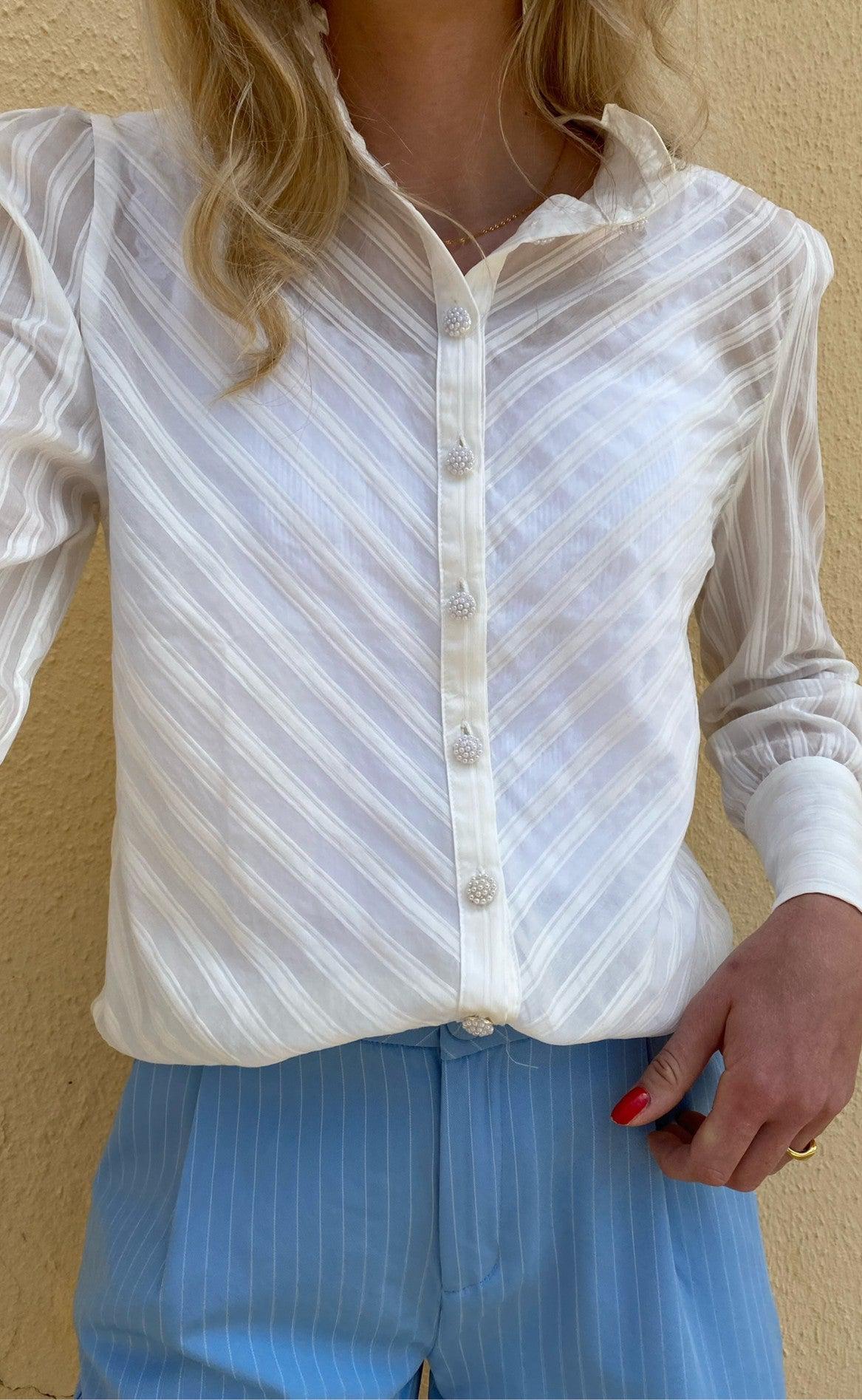 Say INA Copenhagen Skjorte - Sophia - White Striped