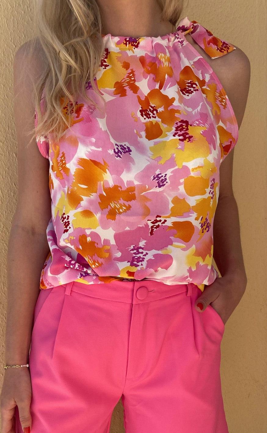 Say INA Copenhagen Top - Karo - Tropical Flowers