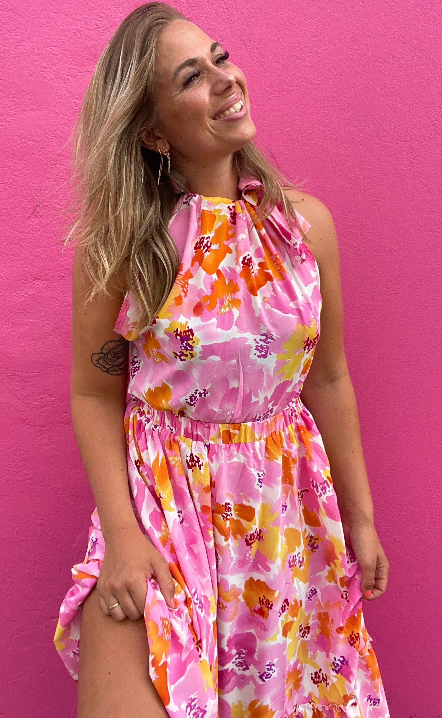 Say INA Copenhagen Top - Karo - Tropical Flowers