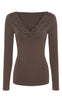 Tim & Simonsen Bluse - Belen V-Lace - Caffe