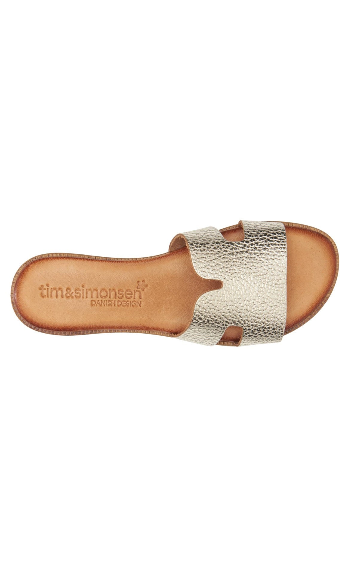Tim & Simonsen Sandaler - Alma Slip In Metal - Platino Gold