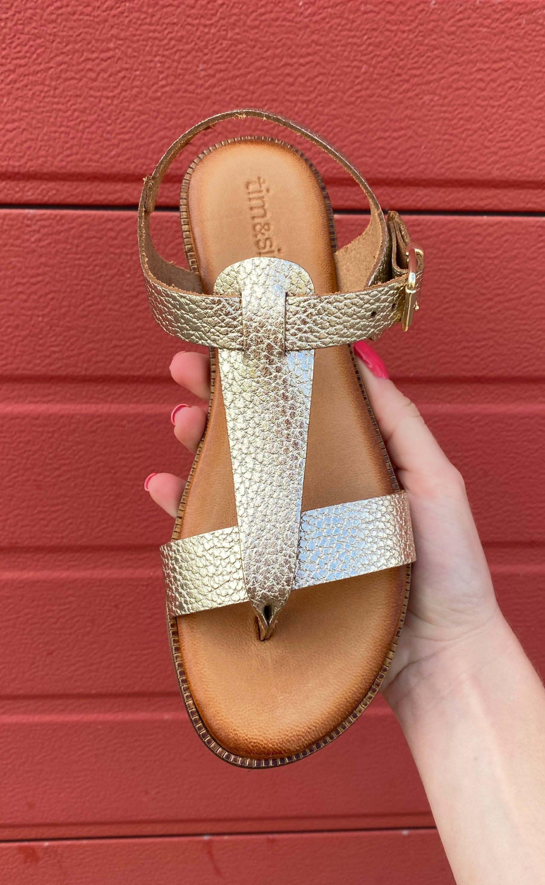 Tim & Simonsen Sandaler - Athena Metal - Platino Gold