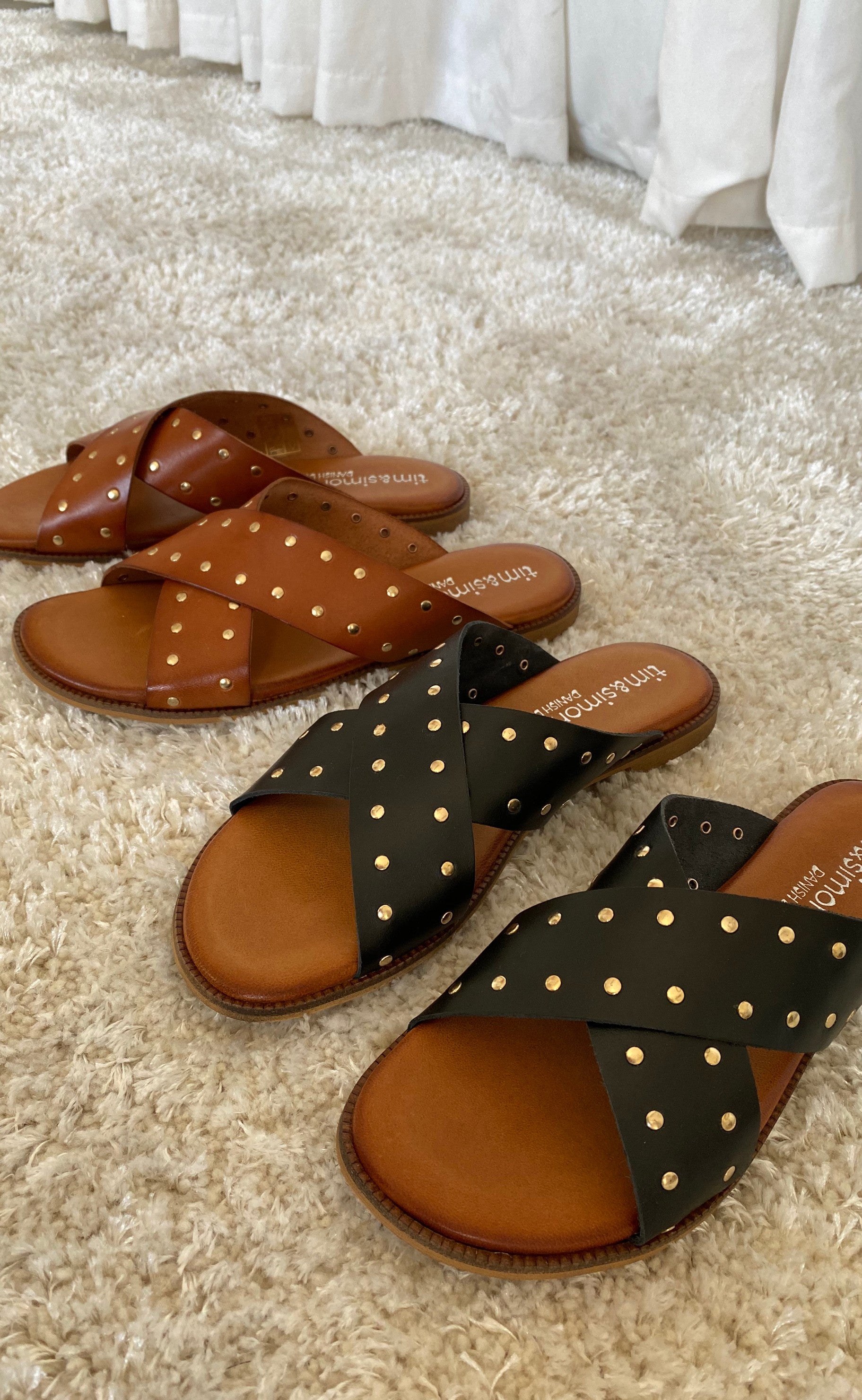 Tim & Simonsen Sandaler - Tine Stud Slip In - Black