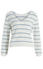 VILA Bluse - Chao - White Alyssum/Federal Blue