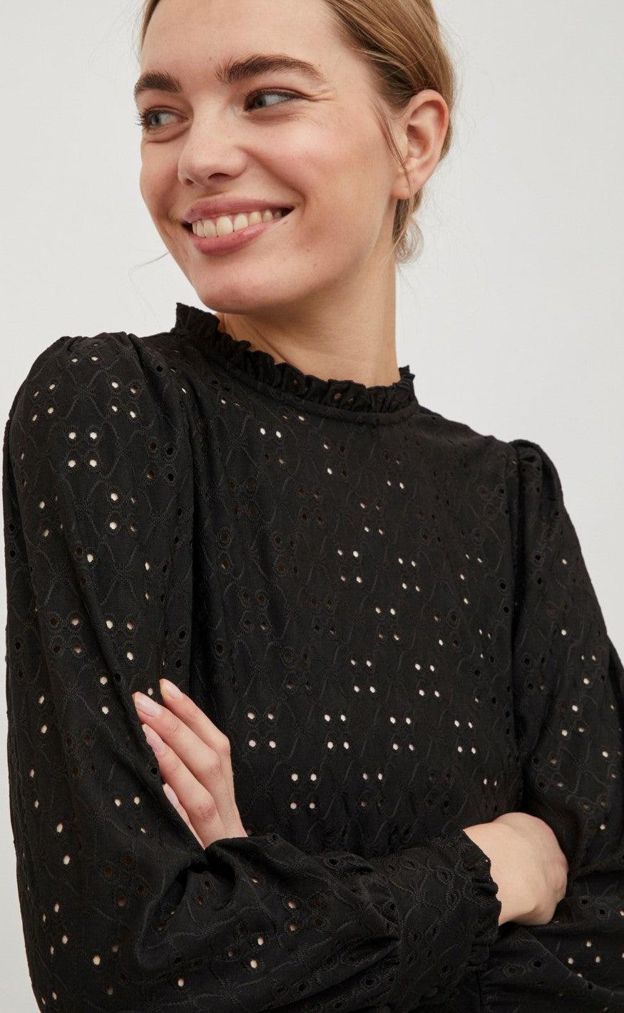 VILA Bluse - Kawa - Black