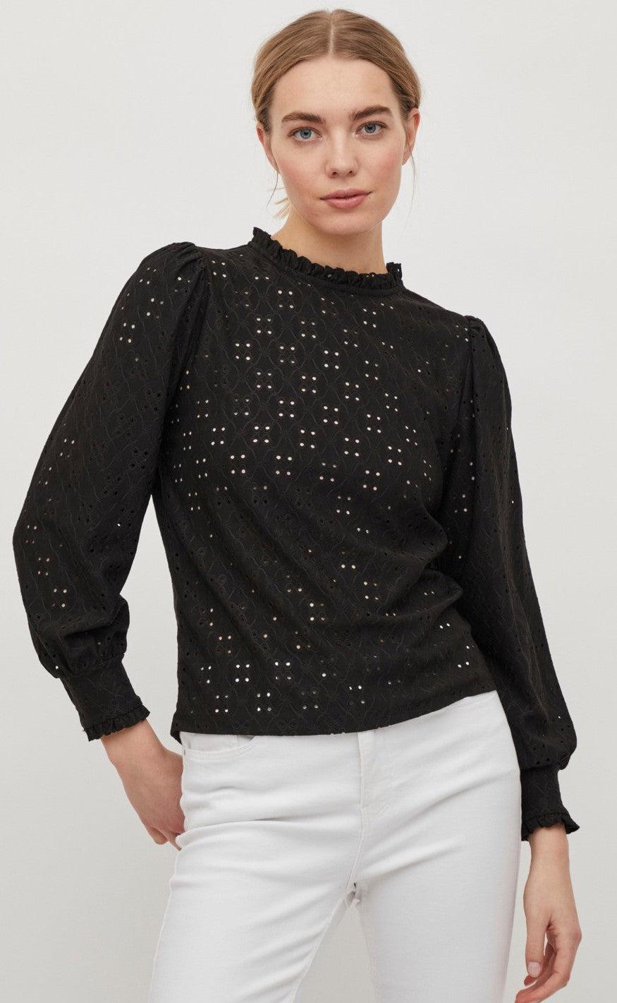 VILA Bluse - Kawa - Black