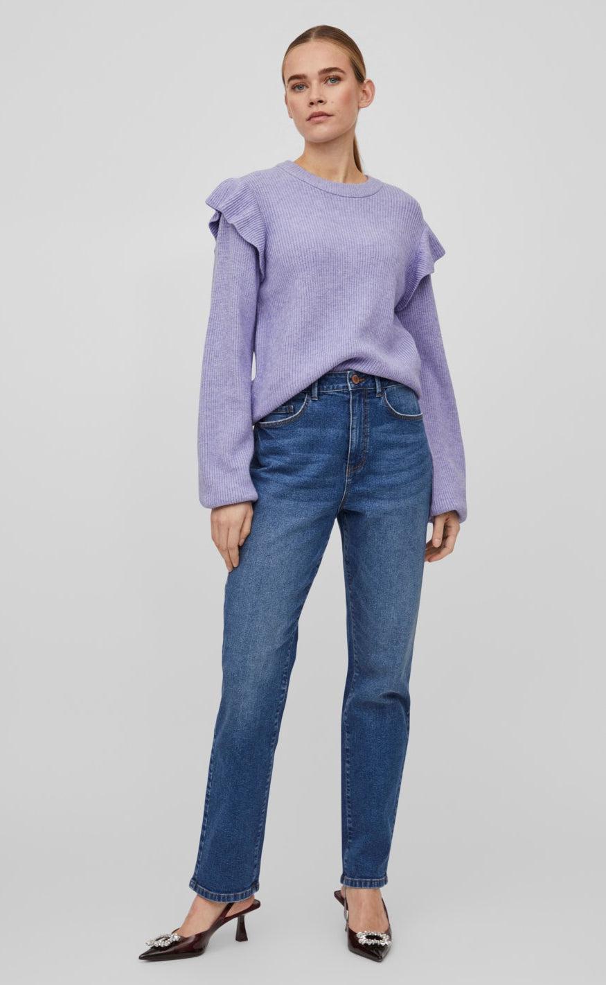 VILA Bluse - Ril Flounce - Sweet Lavender