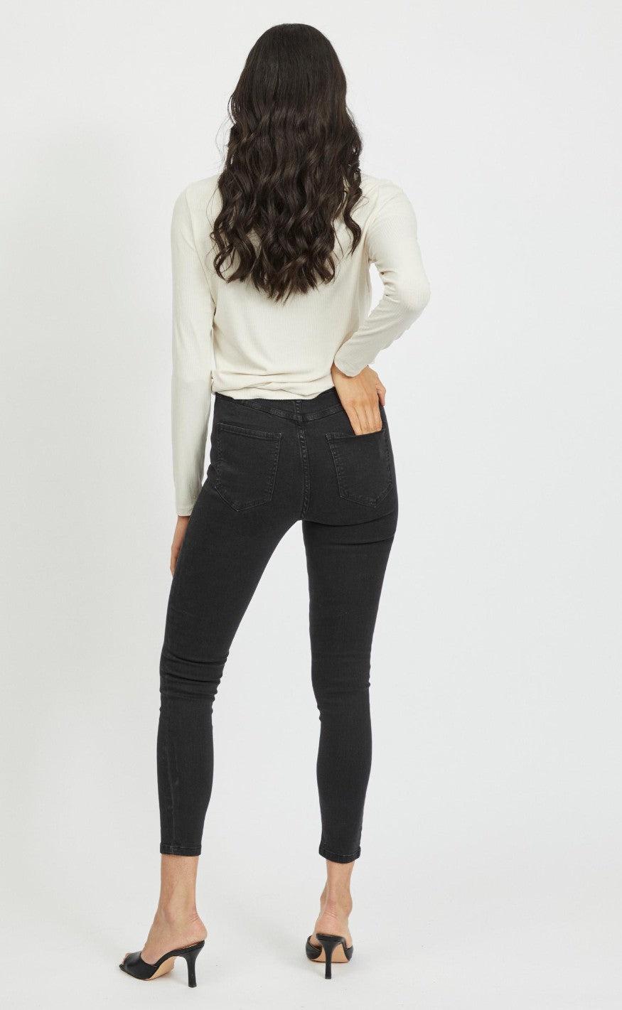 VILA Bluse - Solitta Rib - Birch