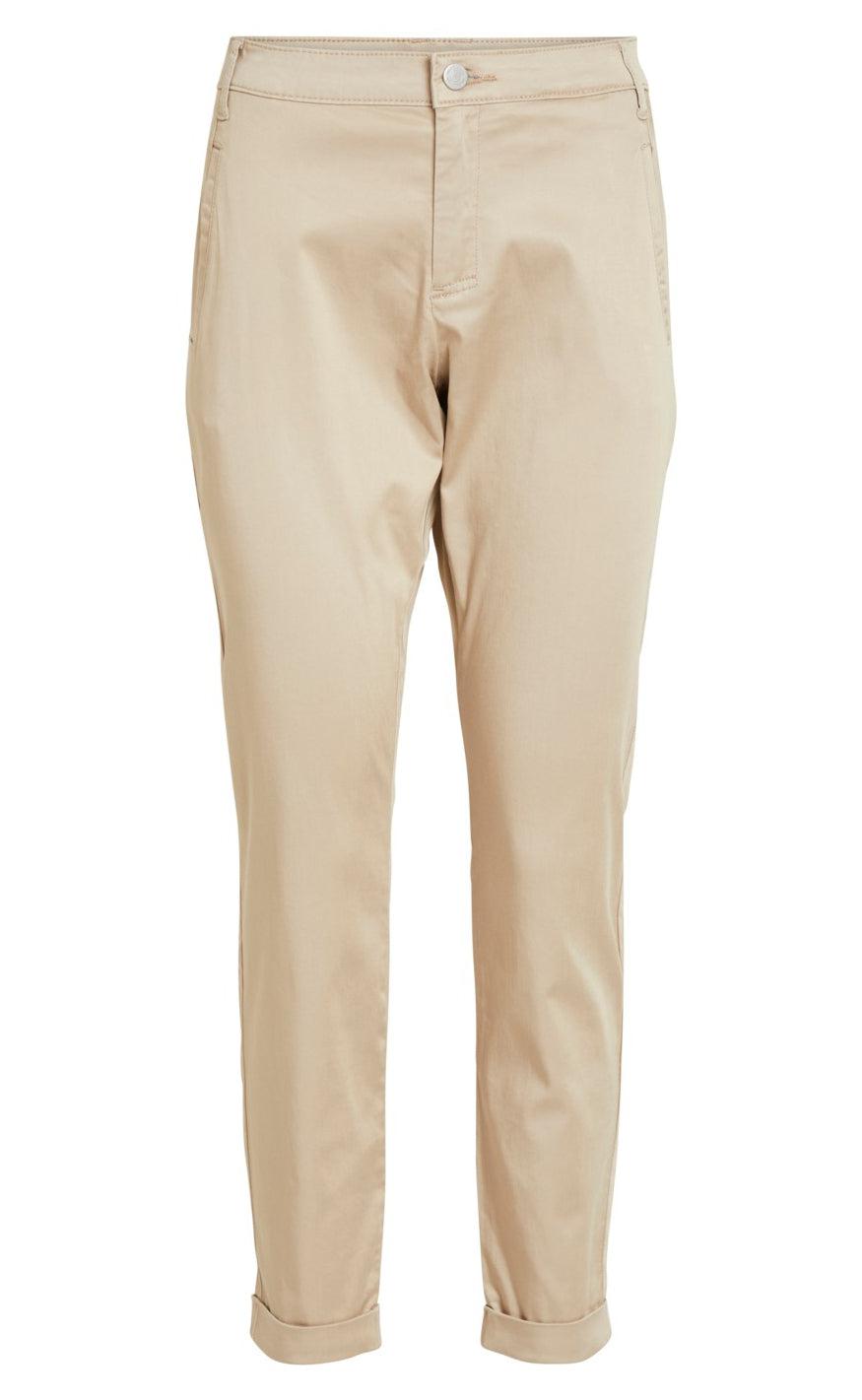 VILA Bukser - Chino - Soft Camel