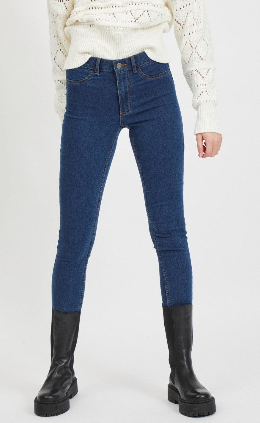 VILA Bukser - Jeggy Ana - Medium Blue Denim