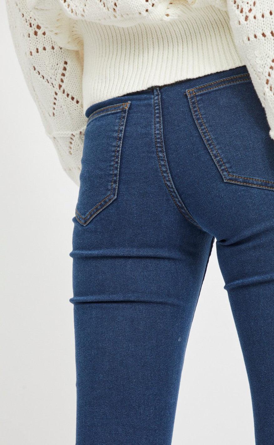VILA Bukser - Jeggy Ana - Medium Blue Denim