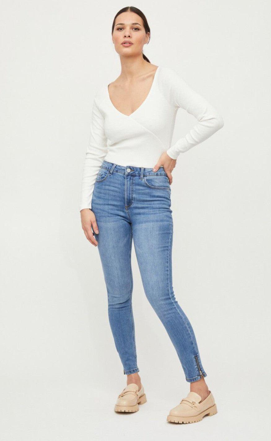 VILA Bukser - Skinnie - Medium Blue Denim