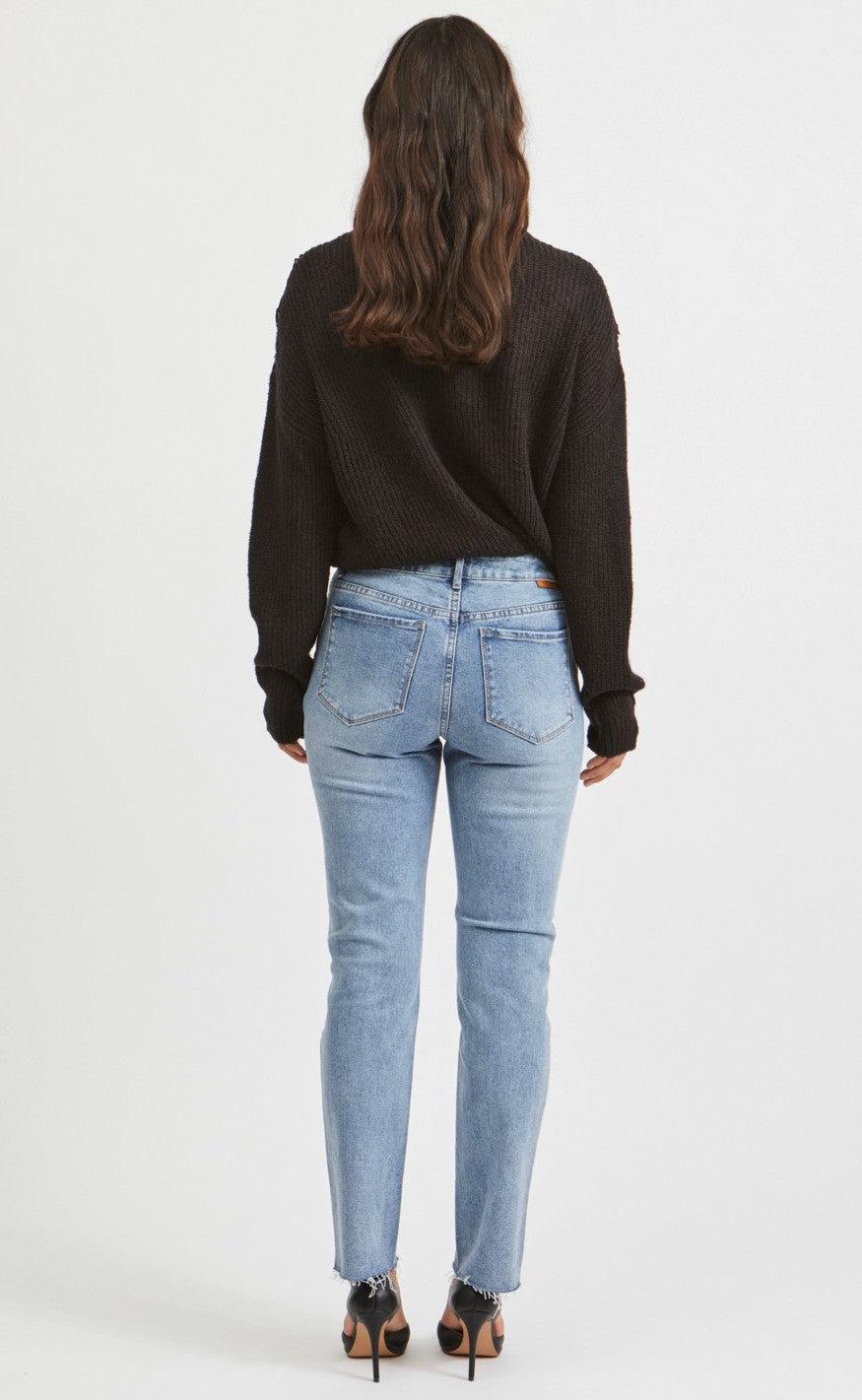 VILA Bukser - Stray Straight Jeans - Light Blue Denim