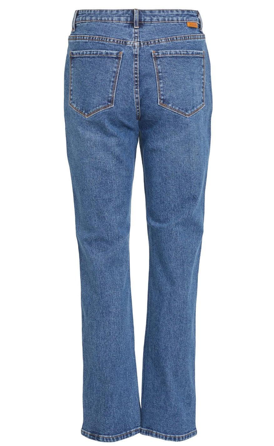 VILA Bukser - Stray Straight Jeans - Medium Blue Denim