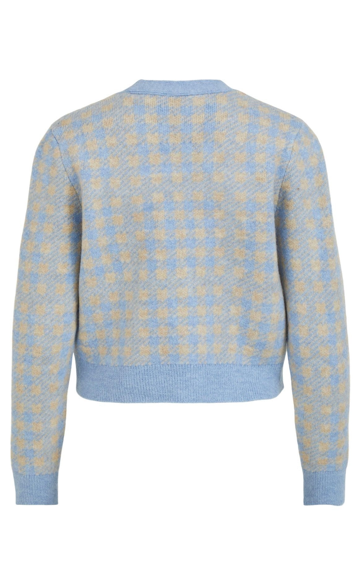 VILA Cardigan - Chekina Knit - Blue Bell