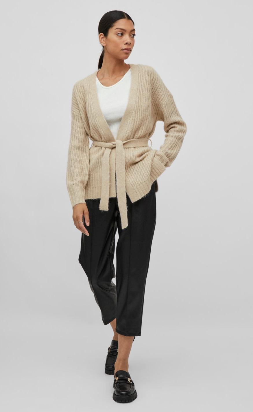 VILA Cardigan - Felo - Natural Melange