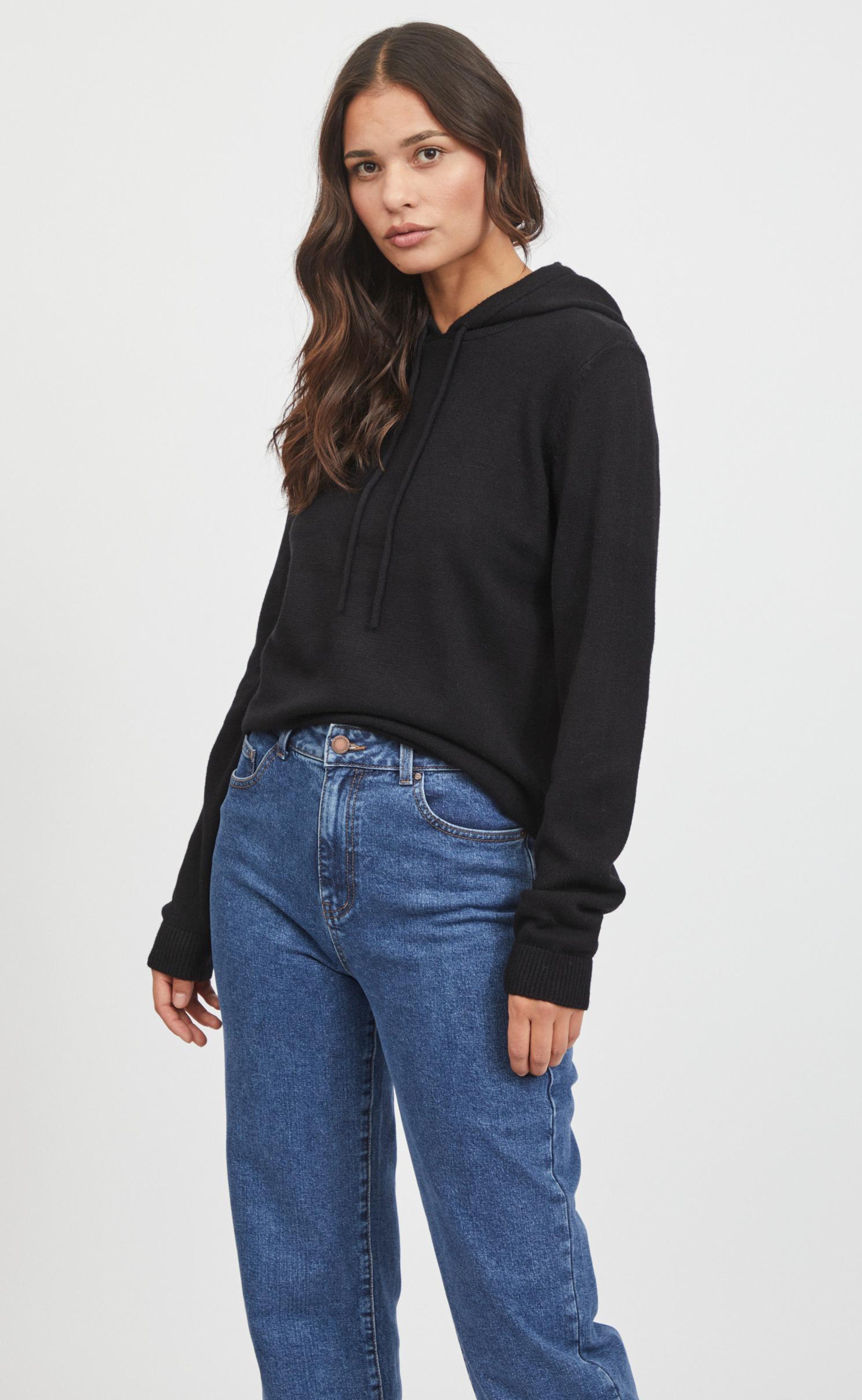 VILA Hoodie - Ril - Black