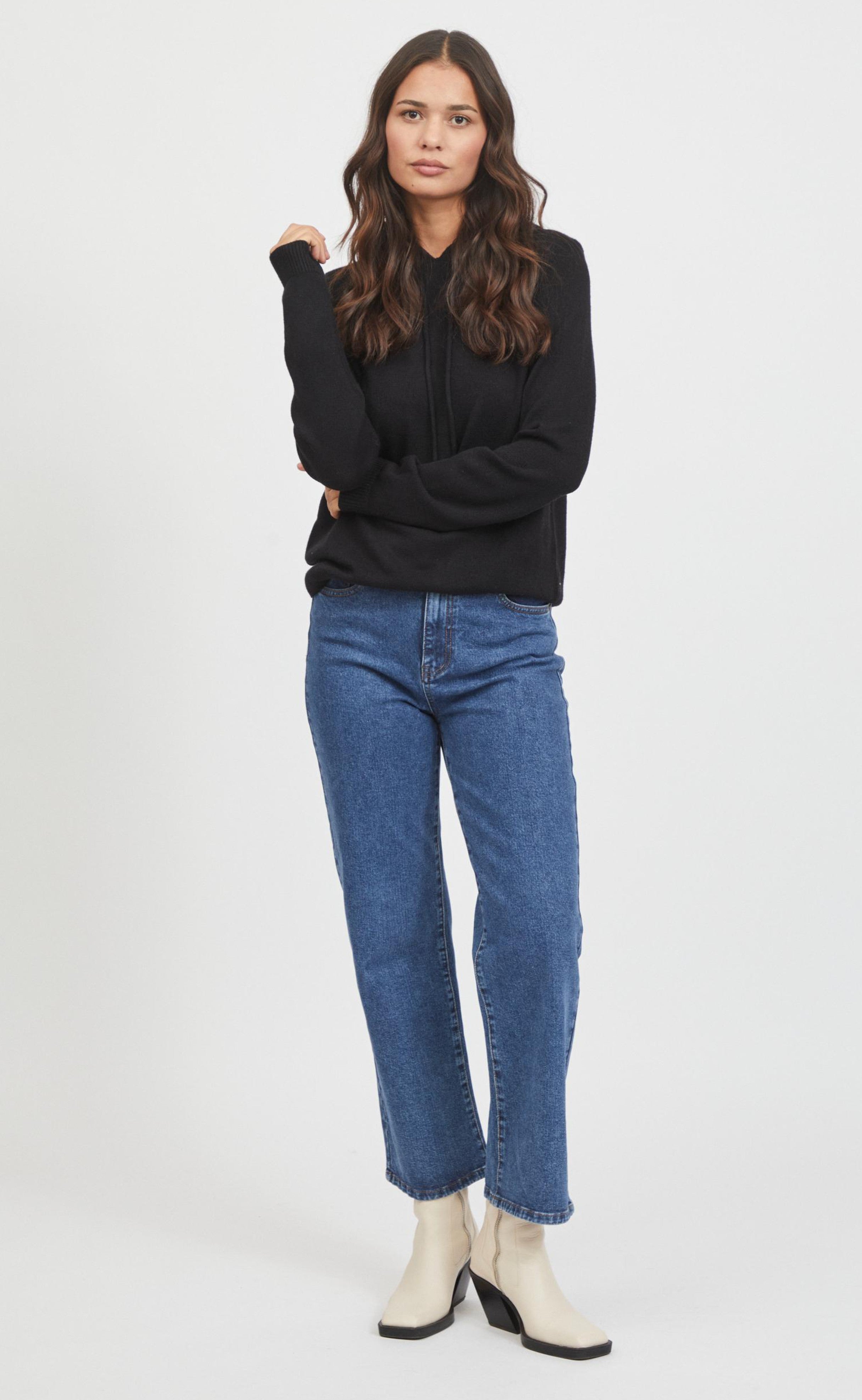 VILA Hoodie - Ril - Black