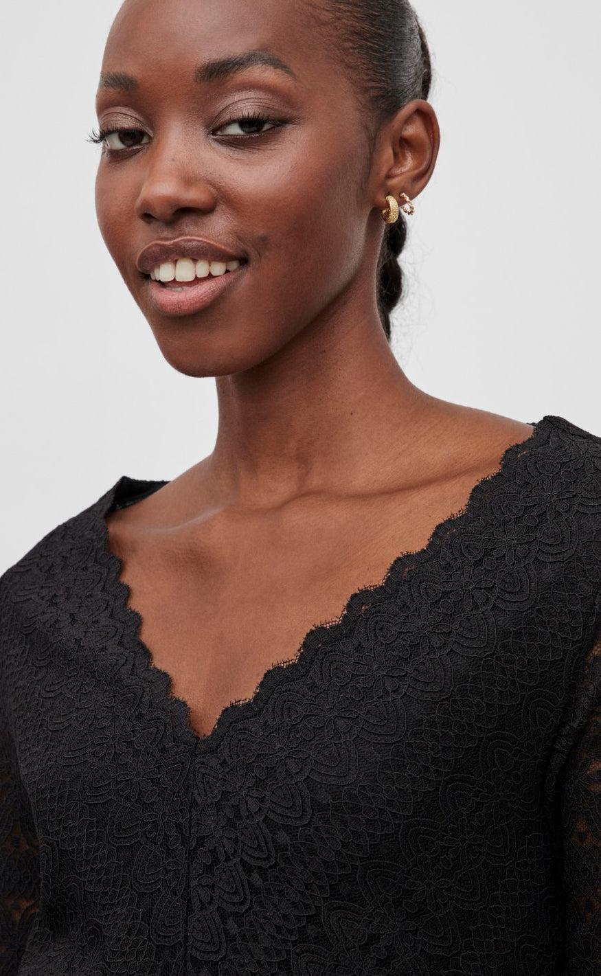 VILA Kjole - Chikka Lace - Black