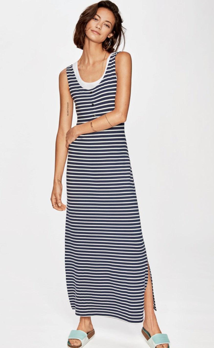 VILA Kjole - Dell Maxi - Navy/ White