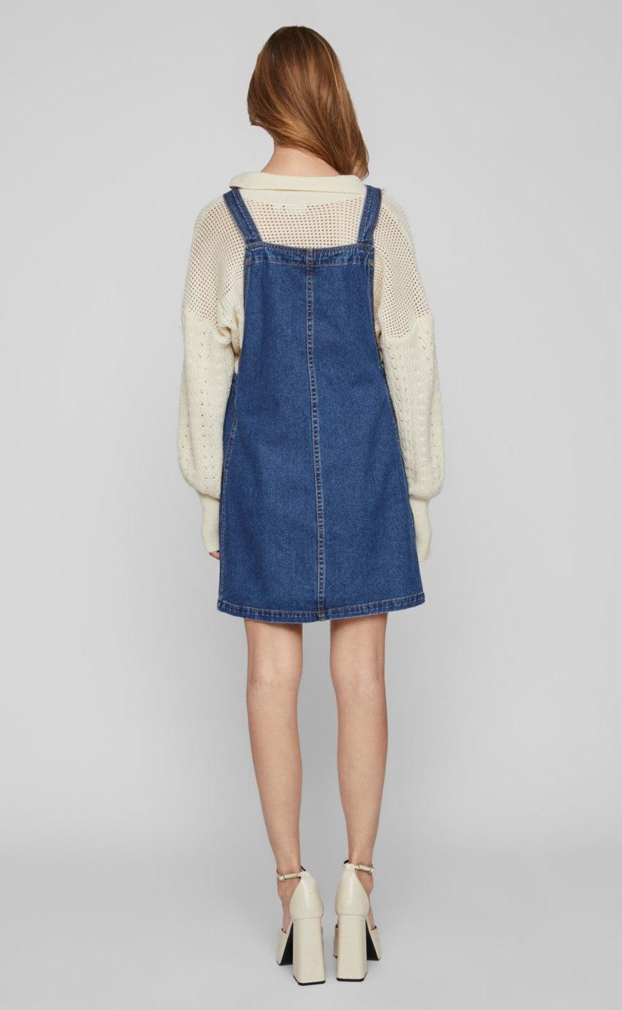 VILA Kjole - Elys - Medium Blue