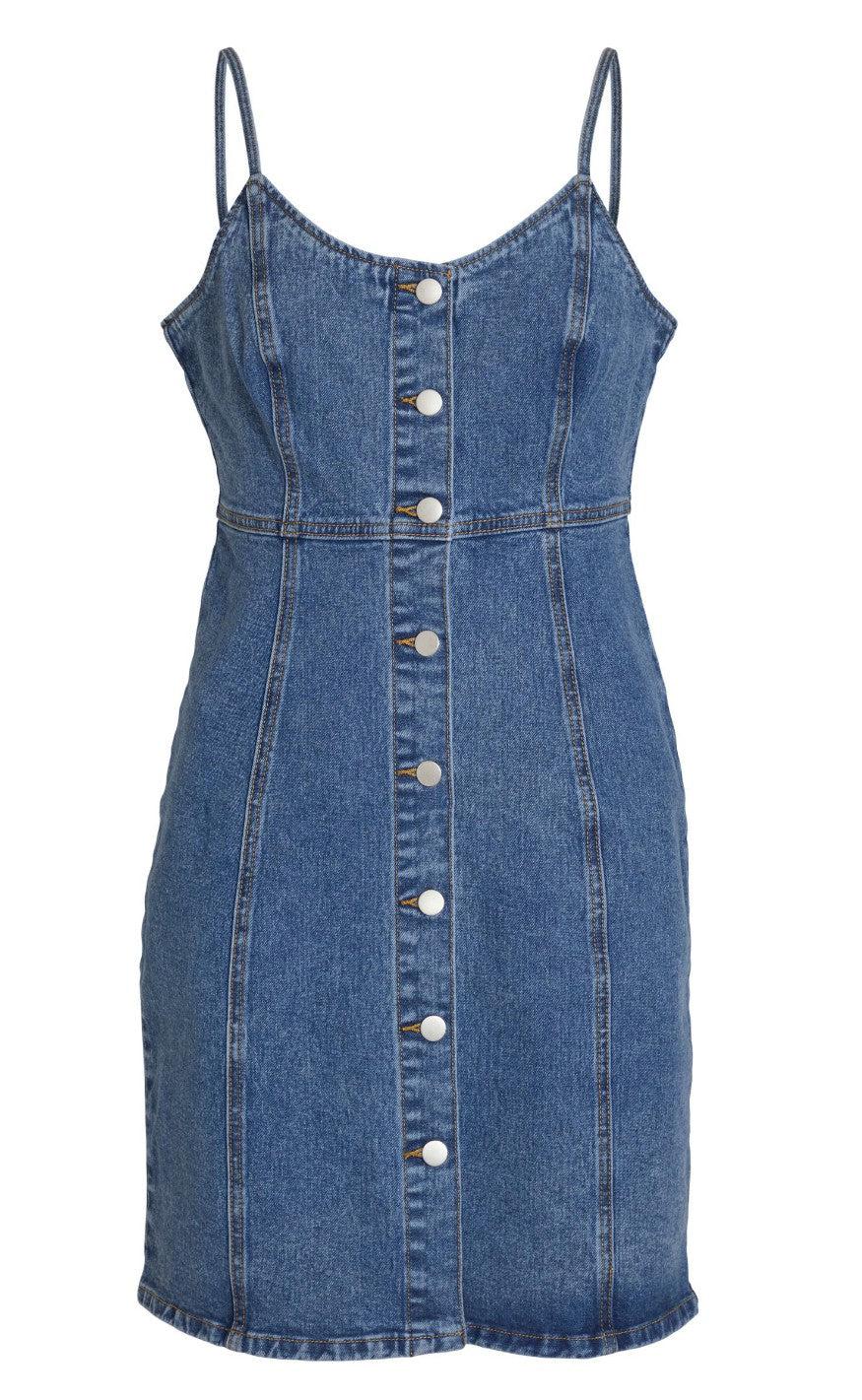VILA Kjole - Kuli - Medium Blue Denim