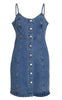 VILA Kjole - Kuli - Medium Blue Denim