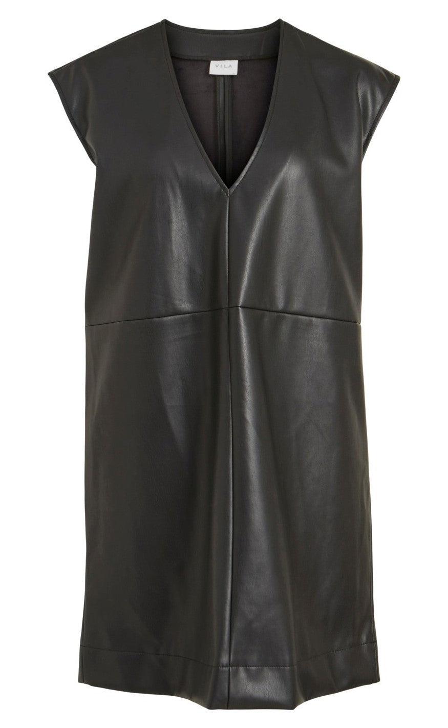 VILA Kjole - Leiva Coated - Black
