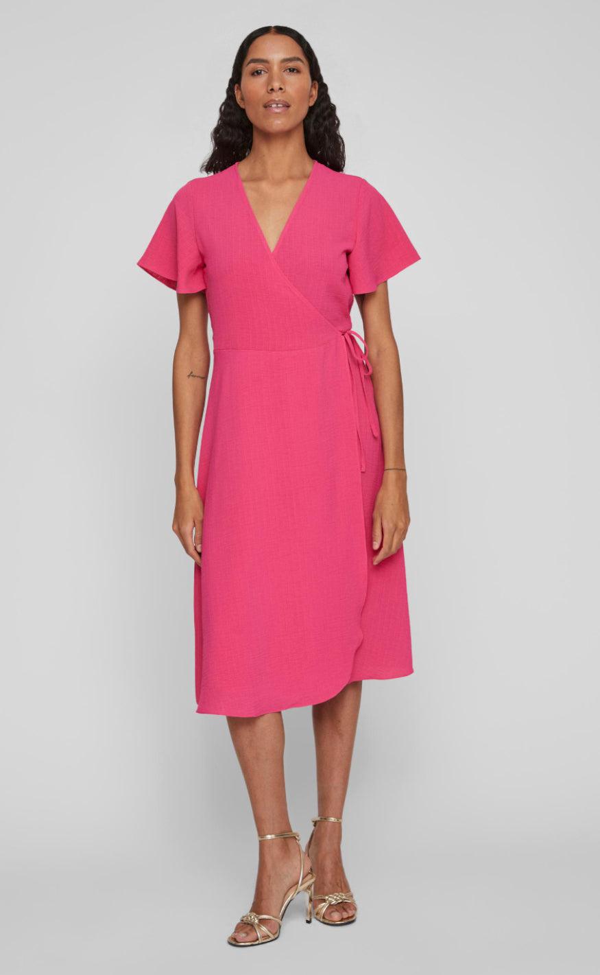 VILA Kjole - Lovie - Pink Yarrow